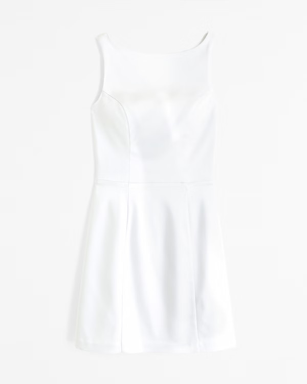Women's Slash Neck Mini Dress | Women's The A&F Wedding Shop | Abercrombie.com | Abercrombie & Fitch (US)