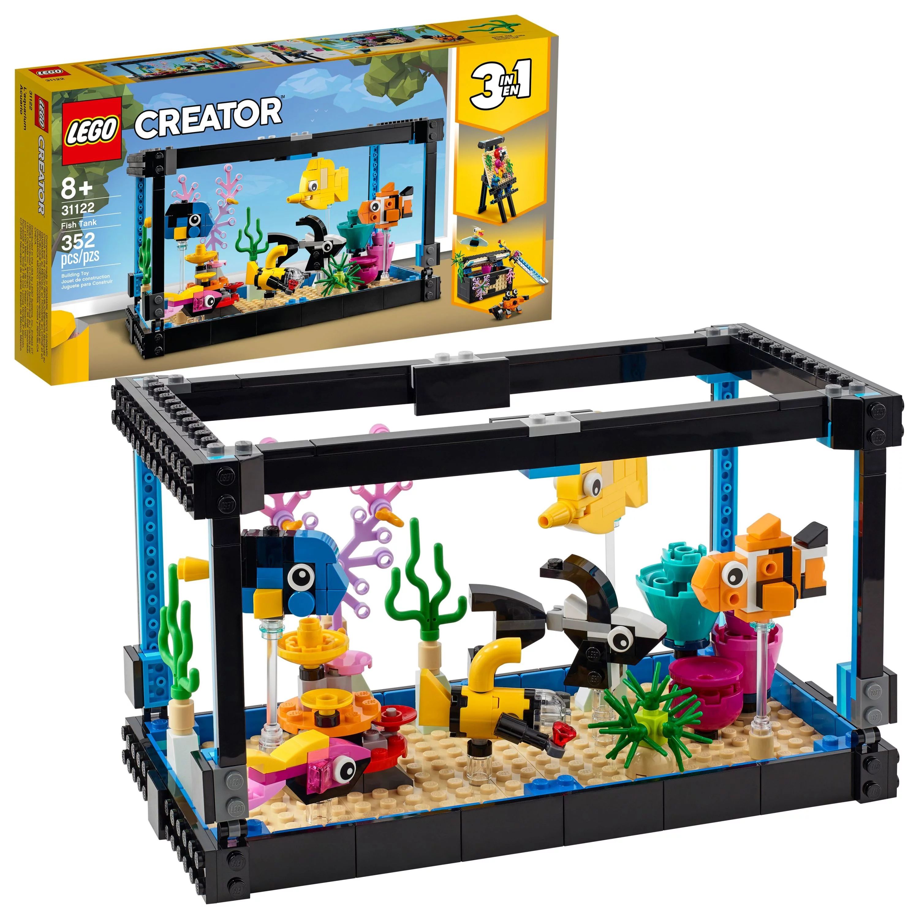 LEGO Creator 3in1 Fish Tank 31122 BuildingToy; Great Gift for Kids (352 Pieces) - Walmart.com | Walmart (US)