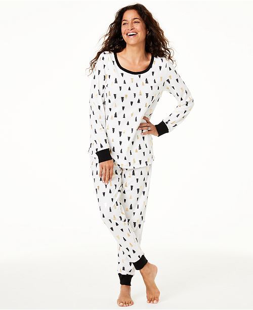 Matching Women's Tree-Print Pajamas Set, Created For Macy's | Macys (US)