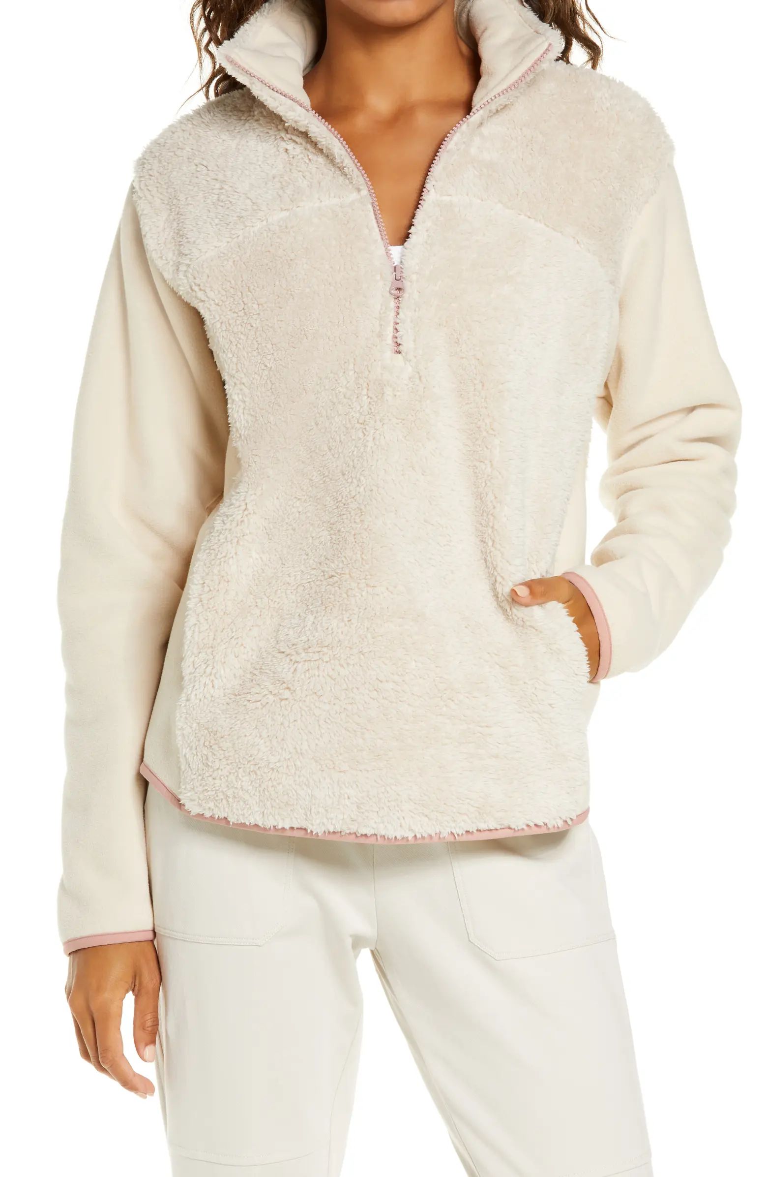 Glacier Furry Fleece Quarter Zip Jacket | Nordstrom