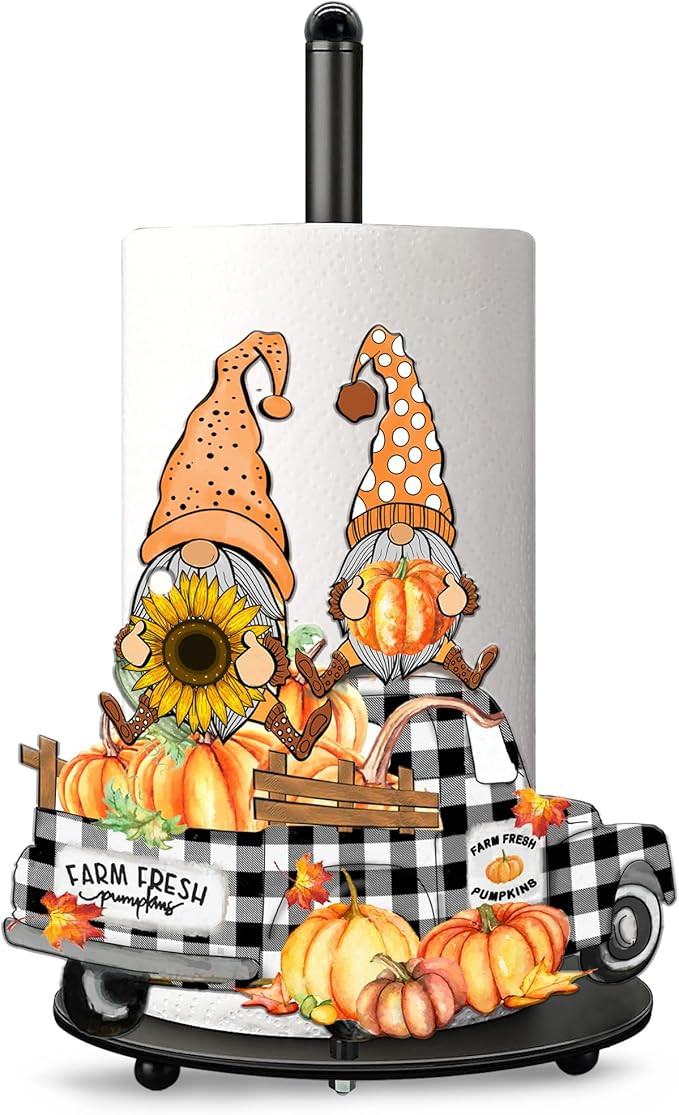 Fall Paper Towel Holder, Autumn Kitchen Decor, Farmhouse Fall Gnomes Kitchen Decor Accessories Pa... | Amazon (US)
