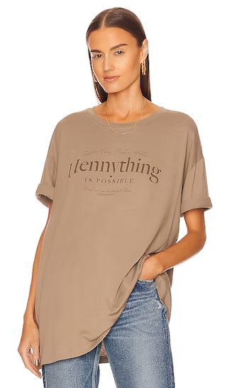 Hennything Is Possible Oversized Tee in Camel Gold | Revolve Clothing (Global)