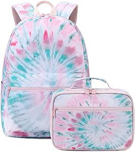 Abshoo Lightweight Tie Dye School Backpacks for Teen Girls Backpack with Lunch Bag (A Tie Dye) | Amazon (US)