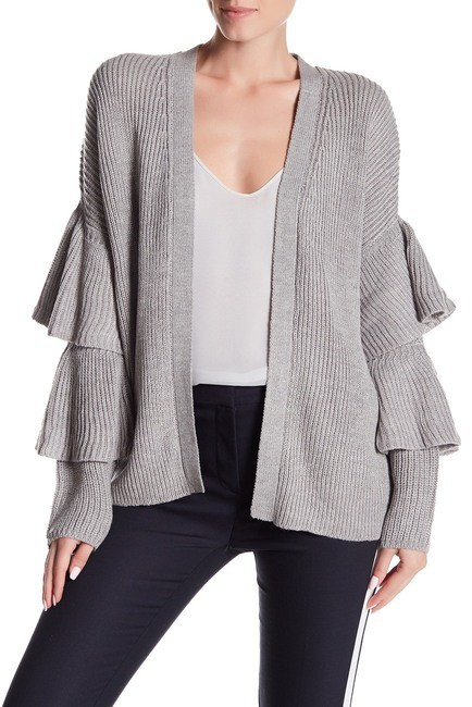 Modern Designer | Long Ruffle Sleeve Knit Cardigan | Nordstrom Rack | Nordstrom Rack