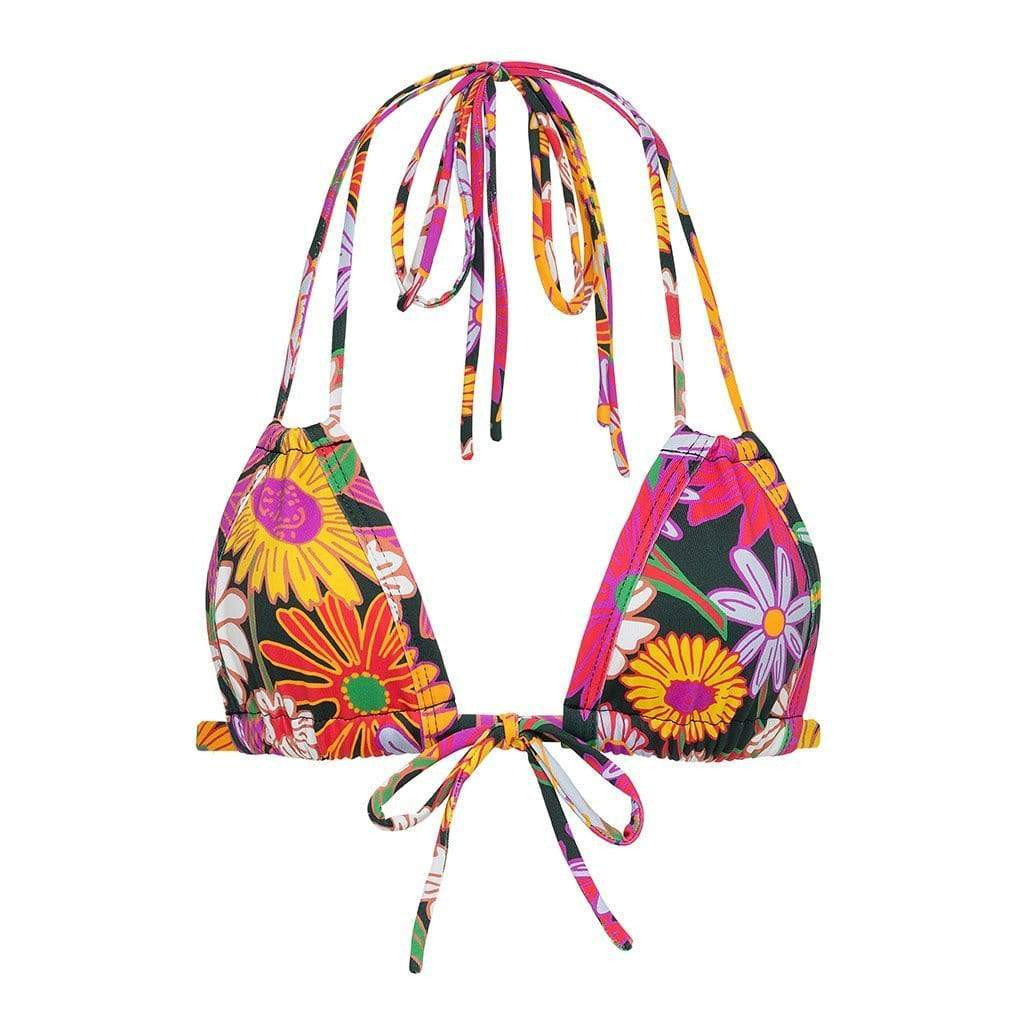 Janeane Floral Euro Bow Bikini Top | Montce