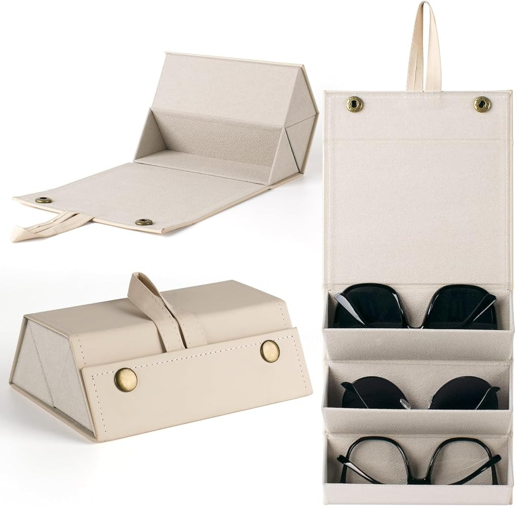 Sunglasses Travel Case,Foldable Eyeglasses Case, Portable Multiple Glasses Case for Women Men Gir... | Amazon (US)