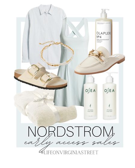 Nordstrom Early Access deals are here! Grab this tennis dress, striped button up, mules, pearl bracelet, Birkenstocks, olaplex, osea, and barefoot dreams blanket all on major sale! 

Nordstrom, early access sale, nordstrom early access sales, nordstrom sales, deals, summer sandals, coastal finds, coastal style

#LTKhome #LTKstyletip #LTKFind
