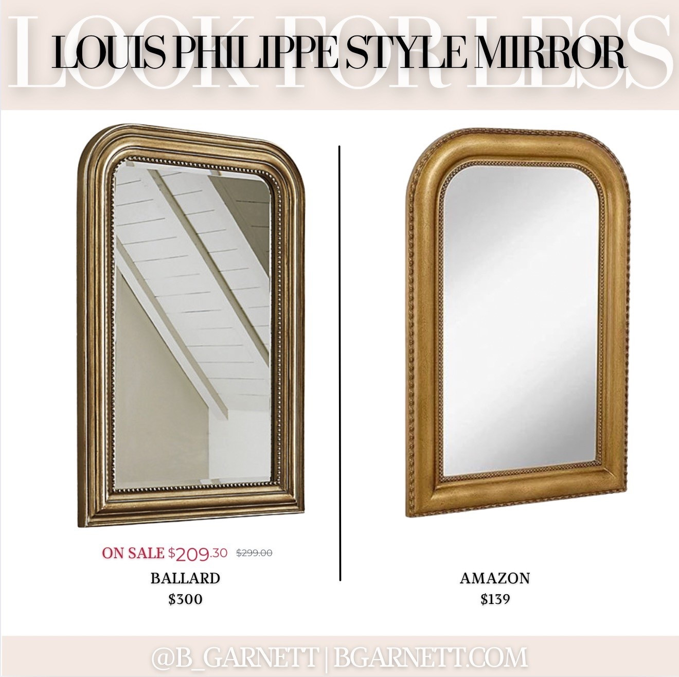 The mirror we’re putting in our powder room is on sale for nearly $100 off and I found an Amazon version for half the price 

Powder room | bathroom | wall mirror | look for less | Louis Phillip Style 

#LTKstorytime #LTKHome #LTKSaleAlert