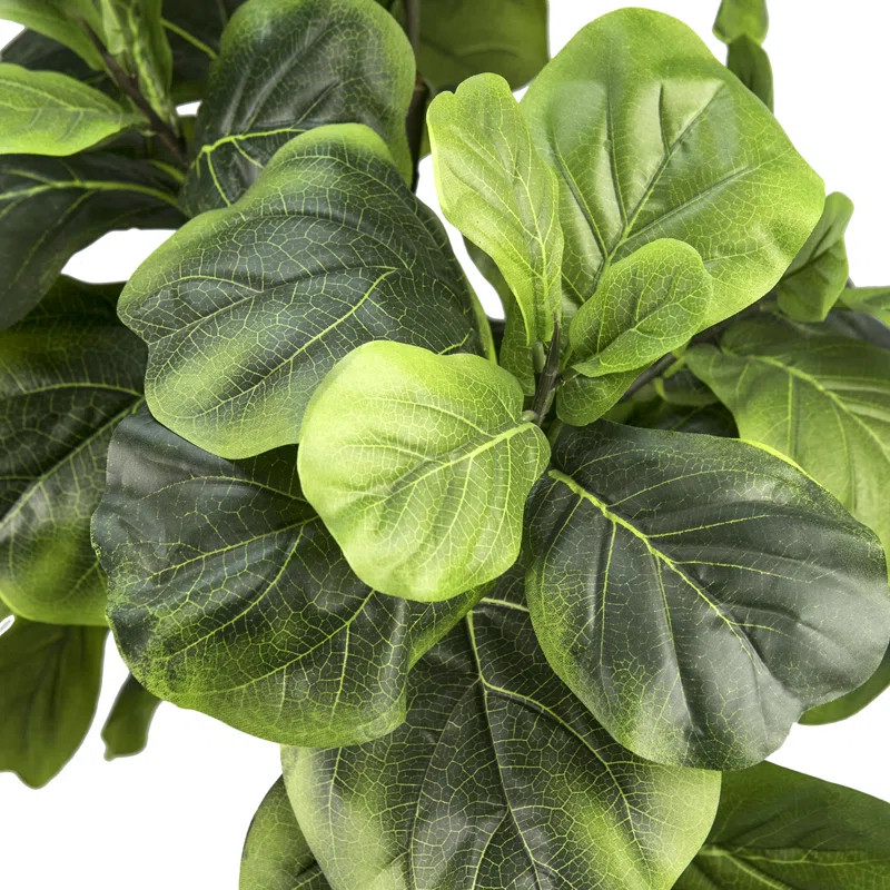 60'' Faux Fiddle Leaf Fig Tree in Rattan Basket | Wayfair North America