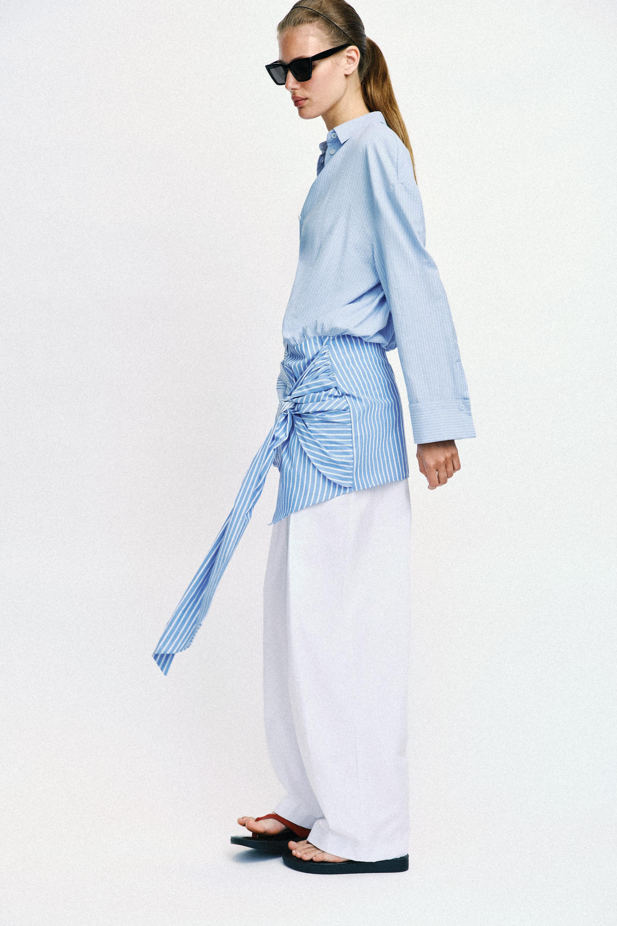 SHORT KNOTTED SHIRTDRESS | Zara US