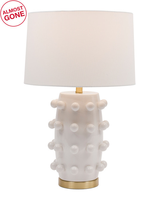 26in Dot Textured Ceramic  Table Lamp | TJ Maxx