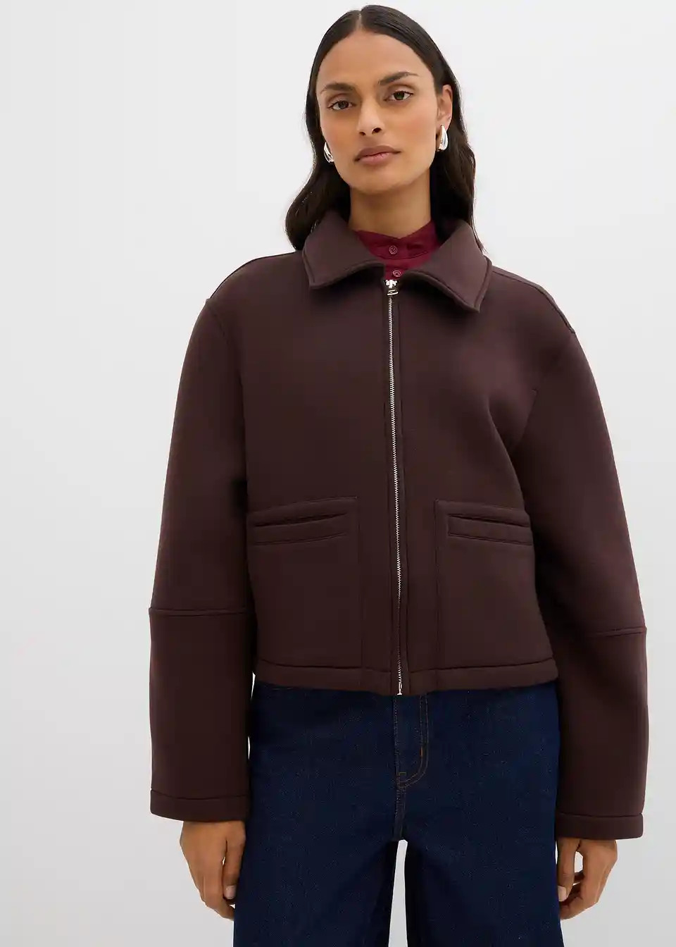 Kurze Jacke aus Scuba | Bonprix DE