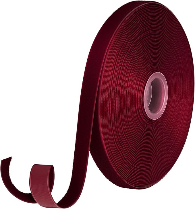 Burgundy Velvet Ribbon,5/8 Inch X 15Yd Wine Satin Ribbon for Gift Wrapping Christmas Decor Tree,C... | Amazon (US)