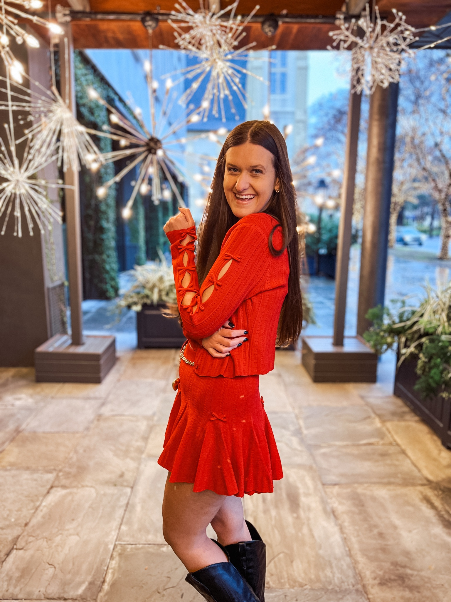 The most perfect holiday red set for all your holiday parties this season! i’m obsessed with all the little bow details! 

#LTKSeasonal #LTKHoliday #LTKootd