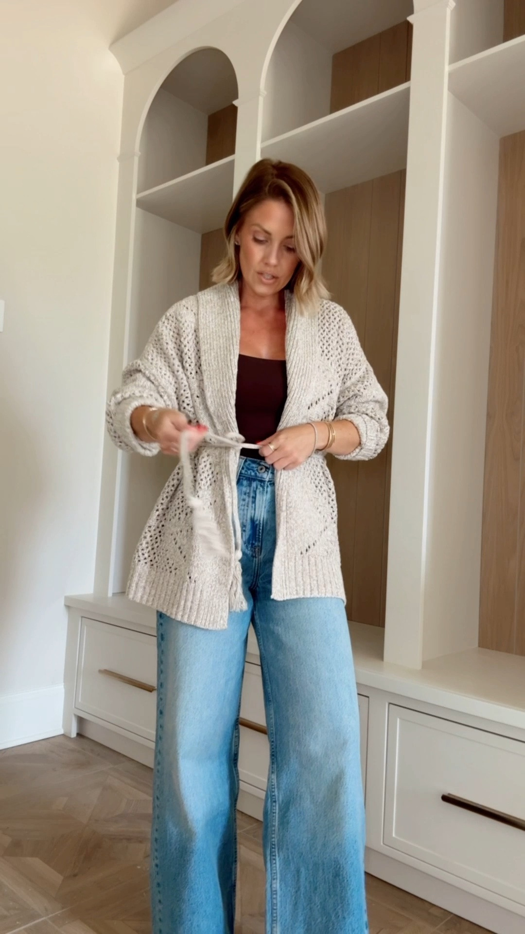 The @abercrombie denim sale has started!
Get 25-50% Off All Jeans (20% Off Almost Everything Else) + use code DENIMAF for a stackable 15% off!
XS cardigan / small bra free tank / 25 jeans (true to size, if between you could go with your smaller size!)

#LTKPetite #LTKOver40 #LTKSaleAlert