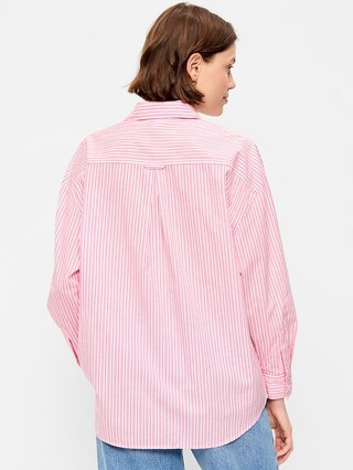Oversized Button-Down Boyfriend Shirt | Old Navy (US)