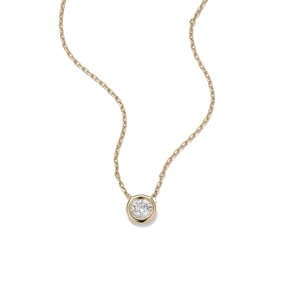 0.20 ctw Bezel-Set Diamond Necklace | Shane Co