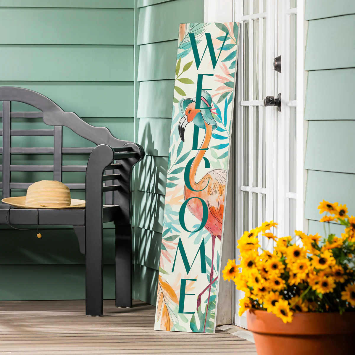 Palm Beach Coastal Porch Leaner (10.75"x46"x.5" ) | My Evergreen