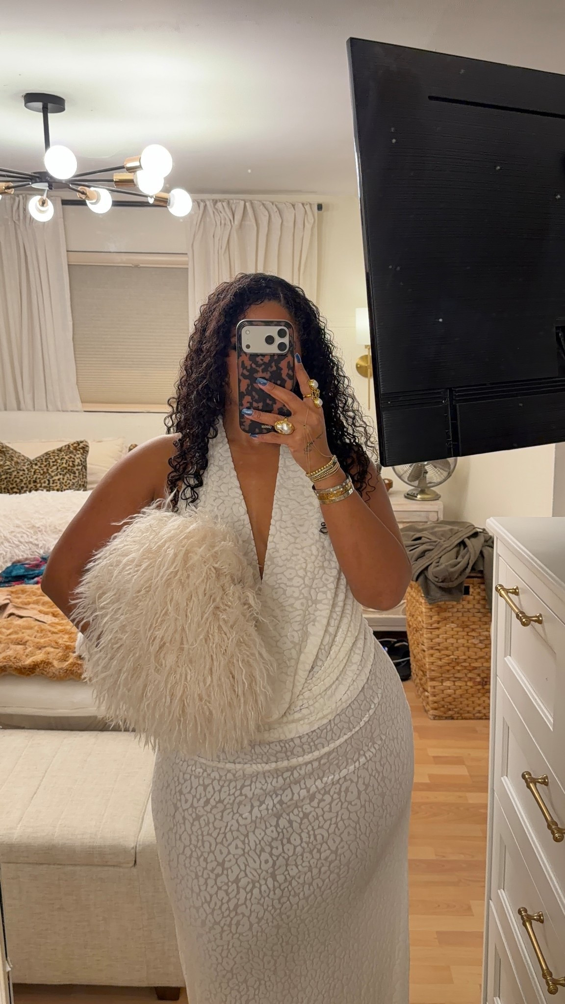 An all white winter wonderland inspired look 🤍❄️☁️ 

Dress: large 

#LTKootd #LTKHoliday #LTKgrwm