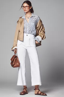 The Colette Scallop-Pocket Cropped Wide-Leg Pants by Maeve: Magic Fabric Edition | Anthropologie (US)