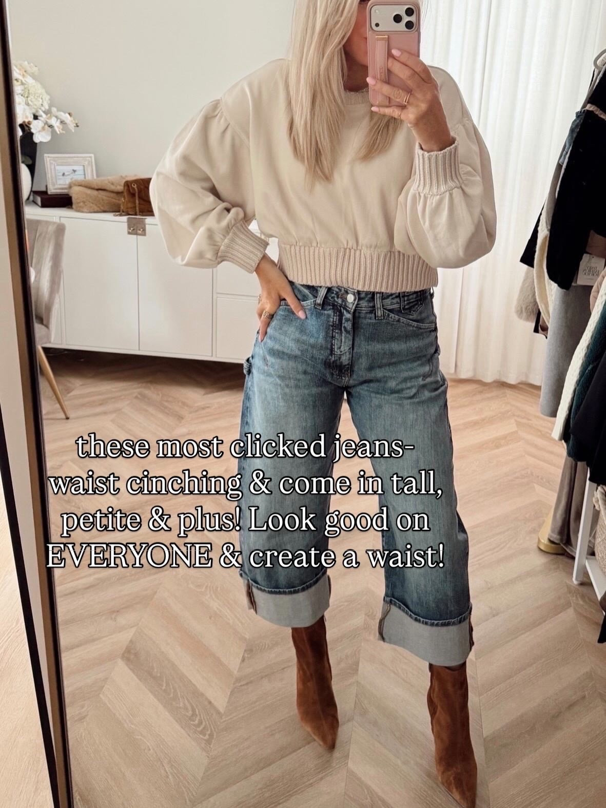 New arrival! These jeans in a new wash! I love them! Size up one if in between! 
Sweater wearing small.

Outfits. Date night. Jeans. Denim. Spring. 

#LTKootd #LTKWorkwear #LTKSeasonal