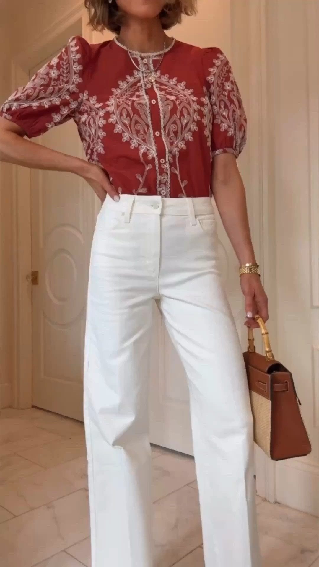 Perfect white jeans for spring. These fit tts 
