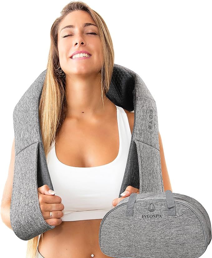Shiatsu Back Shoulder and Neck Massager with Heat - Deep Tissue Kneading Pillow Massage - Back Ma... | Amazon (US)