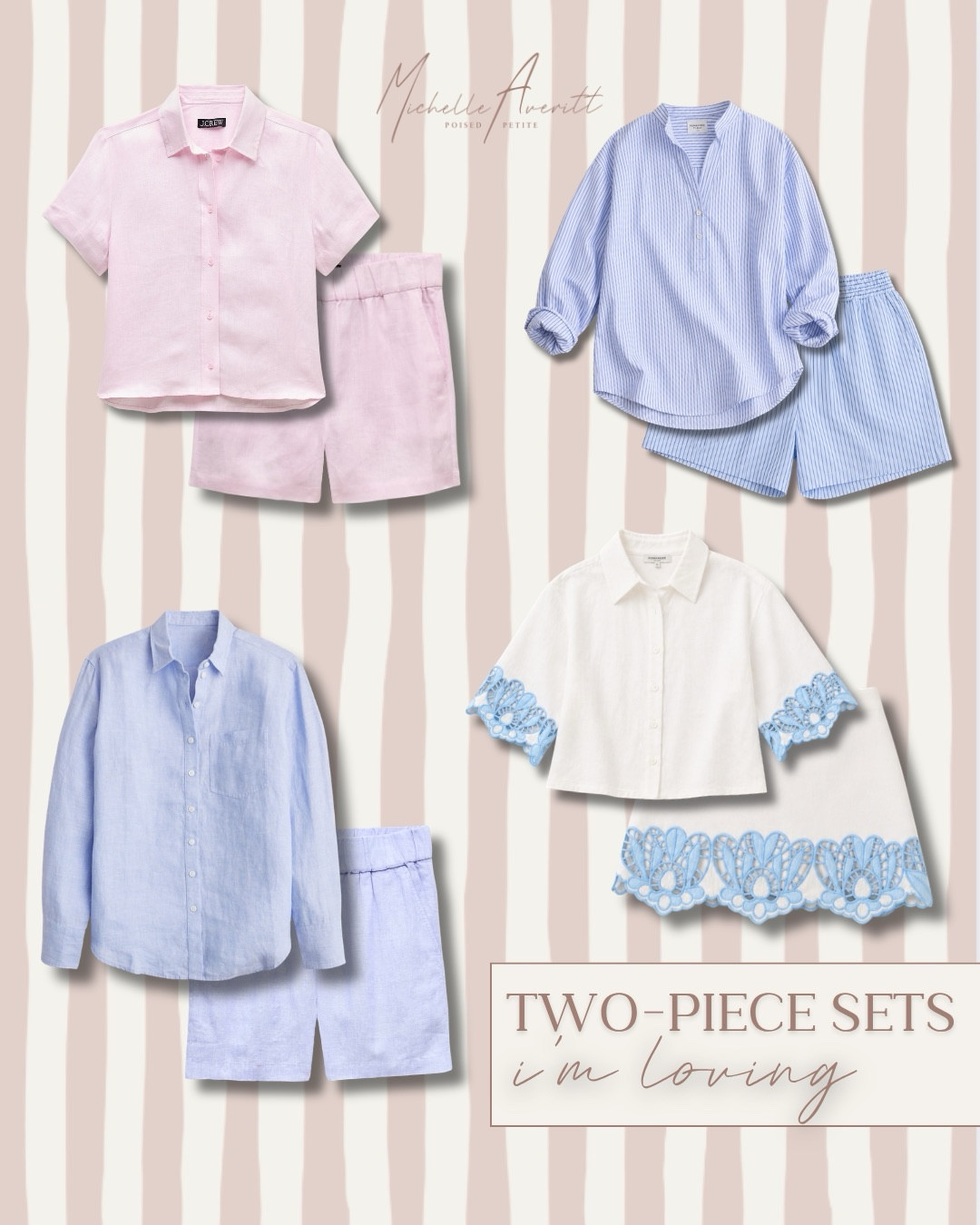 I love the versatility of a two piece set! A chic and stylish look that can be mix and matched to create verity of effortless outfits. 

Linen sets are perfect for the upcoming summer season. They can be dressed up or down and make for the perfect vacation look!

Linen sets, easy outfits, vacation outfitts

#LTKOver40 #LTKootd #LTKPetite