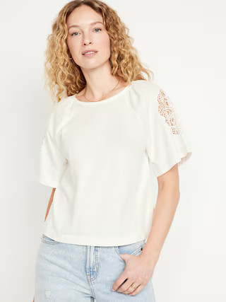 EveryWear Cutwork Top | Old Navy (US)