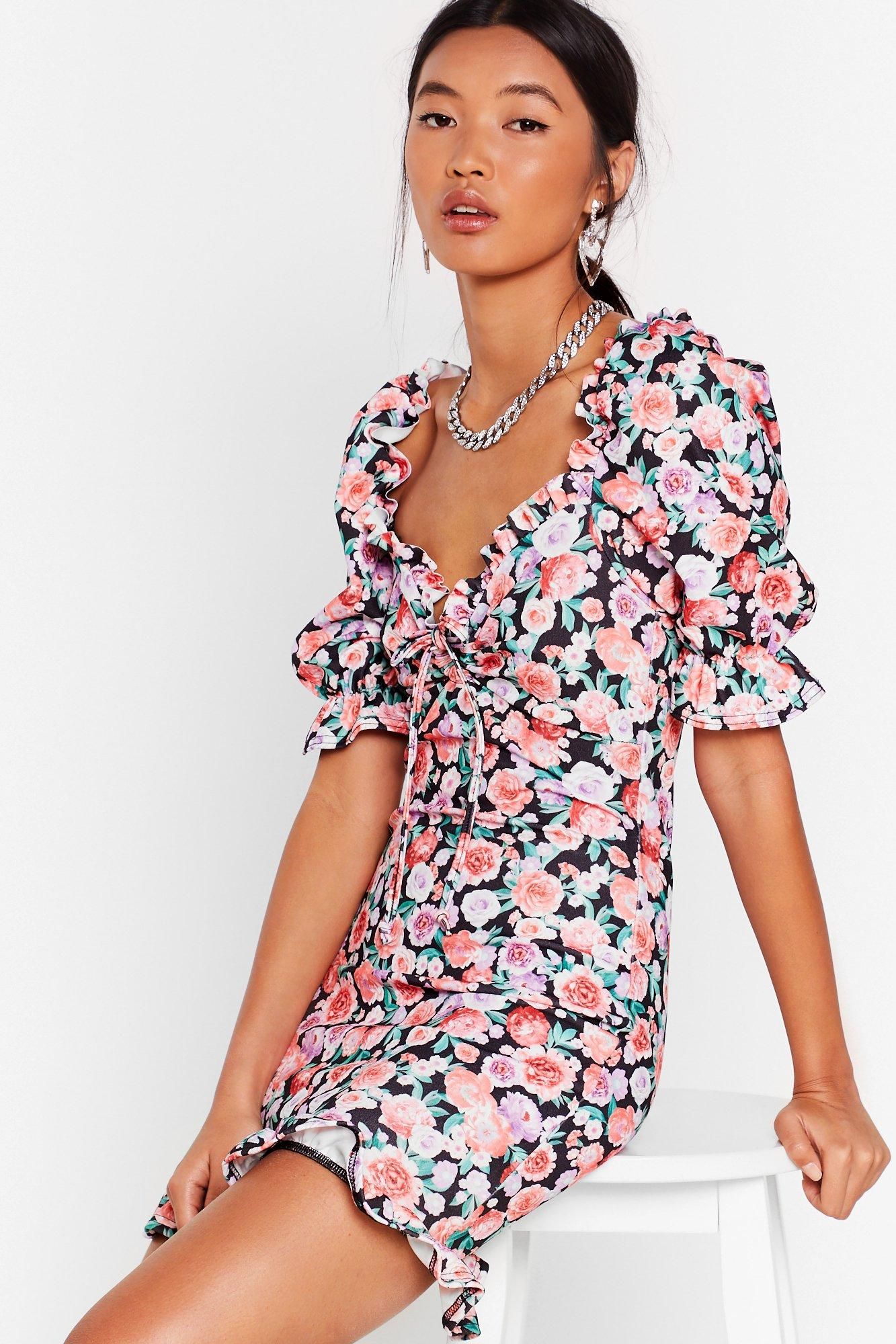 Womens We've Got to Grow Floral Mini Dress - Pink | NastyGal (US & CA)