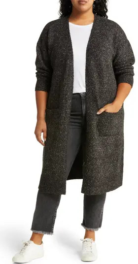 Treasure & Bond Marled Long Open Front Cardigan | Nordstrom | Nordstrom