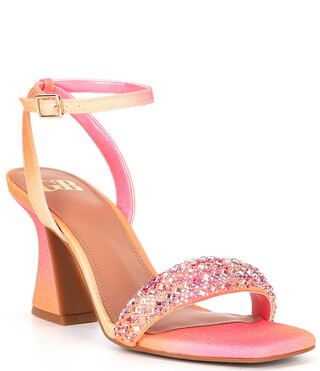 GB Razl-Dazl Ombre Rhinestone Sculptural Heel Dress Sandals | Dillard's | Dillard's