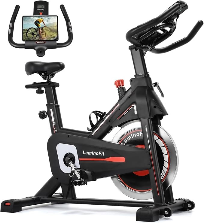 Exercise Bike, Stationary Bikes for Home with 330lbs Weight Capacity, Indoor Cycling Bike with Si... | Amazon (US)