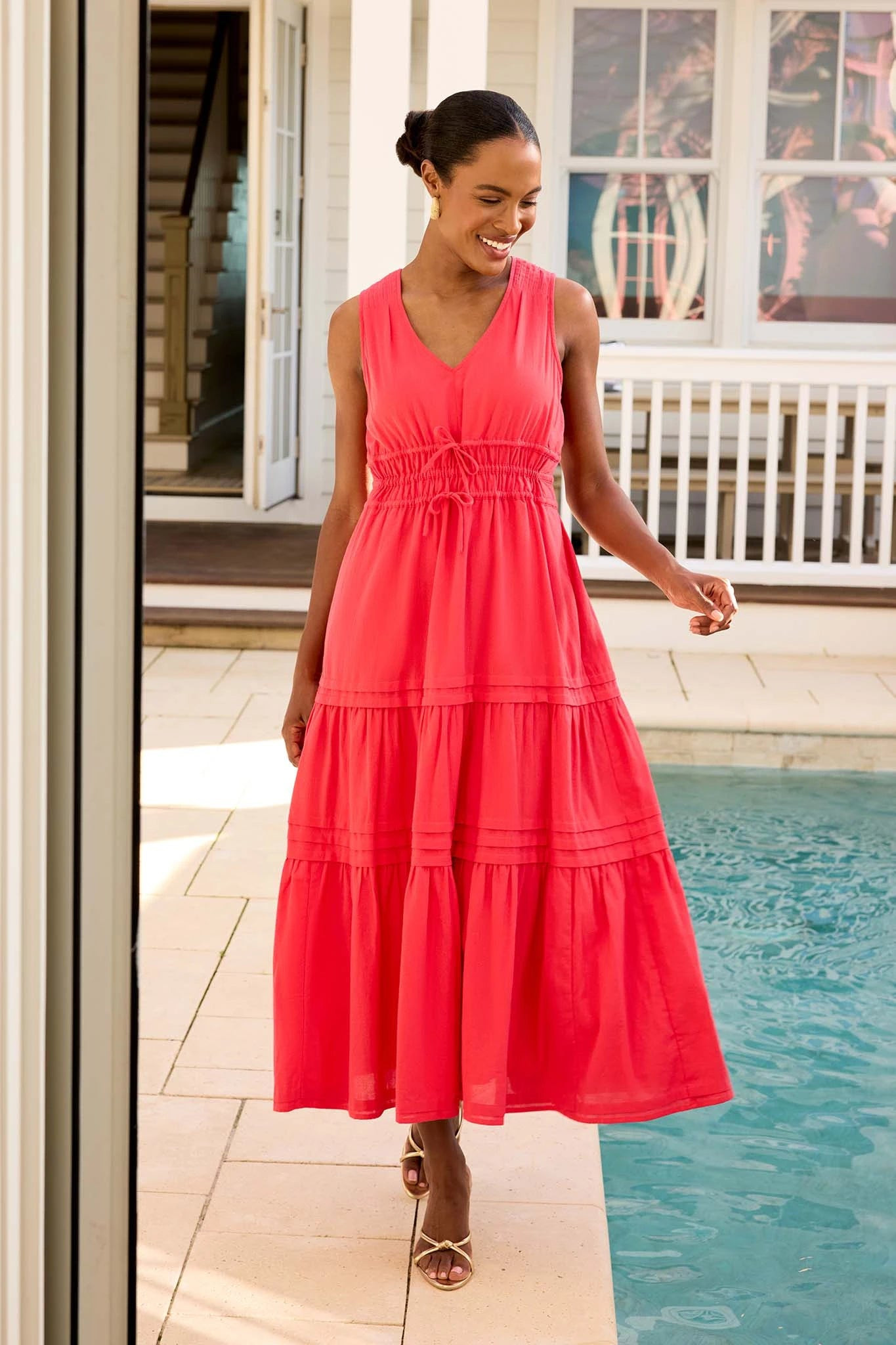 Gwendolyn Dress- Red | Avara