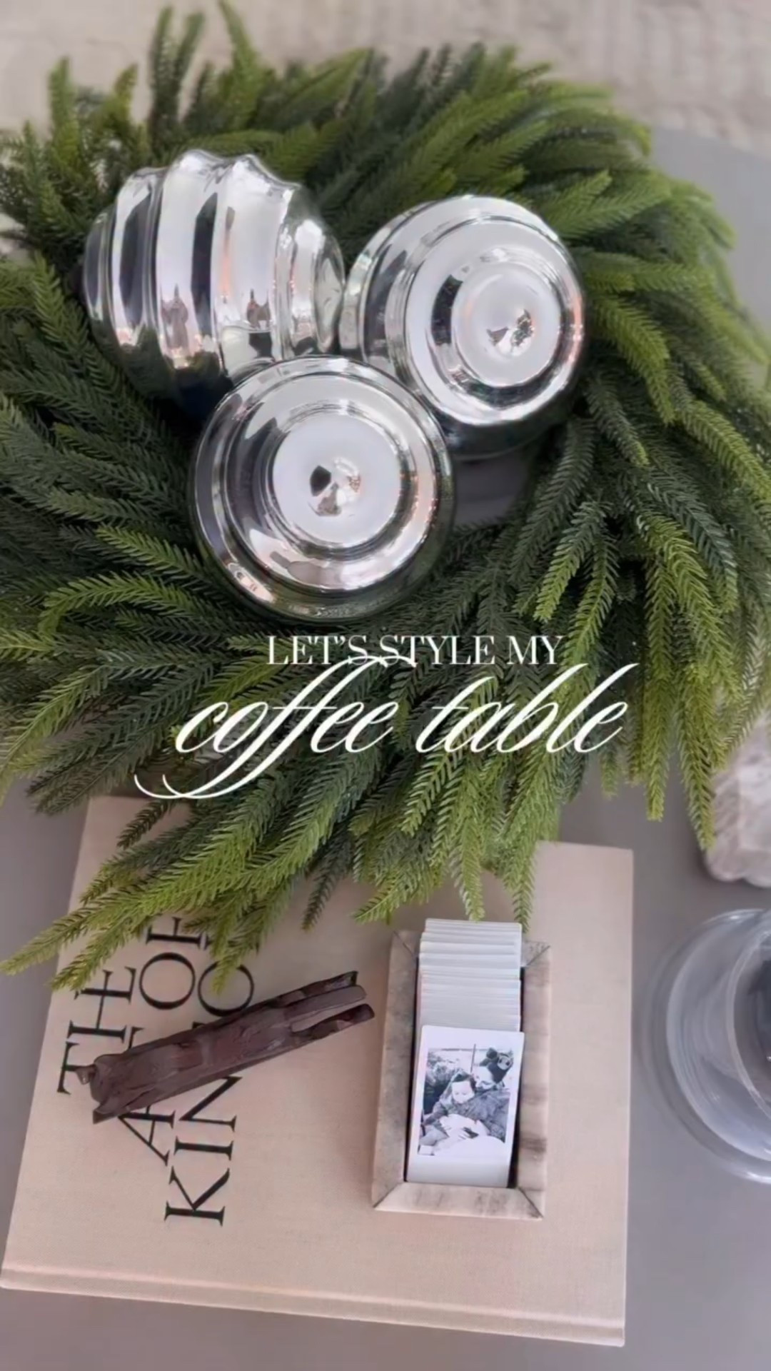 decorating the coffee table for christmas 🎄
mixing greenery, candles, silver accents and the most adorable rocking horse for a timeless holiday look — simple, classic, and cozy 🤎 

I found the large silver ornaments and the candle cloche at homegoods. I linked the rest and included some similar options so you can recreate this look ✨

you can shop everything through my LTK or comment LINK for direct links 🐴✨🤎

 #EquestrianChic #ClassicChristmas #RalphLaurenHome #ChristmasDecorInspo #HolidayHomeDecor #CozyLuxury #TraditionalChristmas #coffeetable