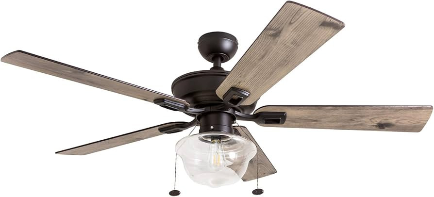 Prominence Home Abner Ceiling Fan - 52-in Indoor Outdoor Fan - LED Ceiling Fan with Light and Pul... | Amazon (US)