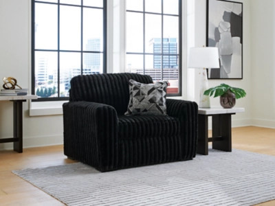 Midnight-Madness Oversized Chair, Onyx | Ashley Homestore