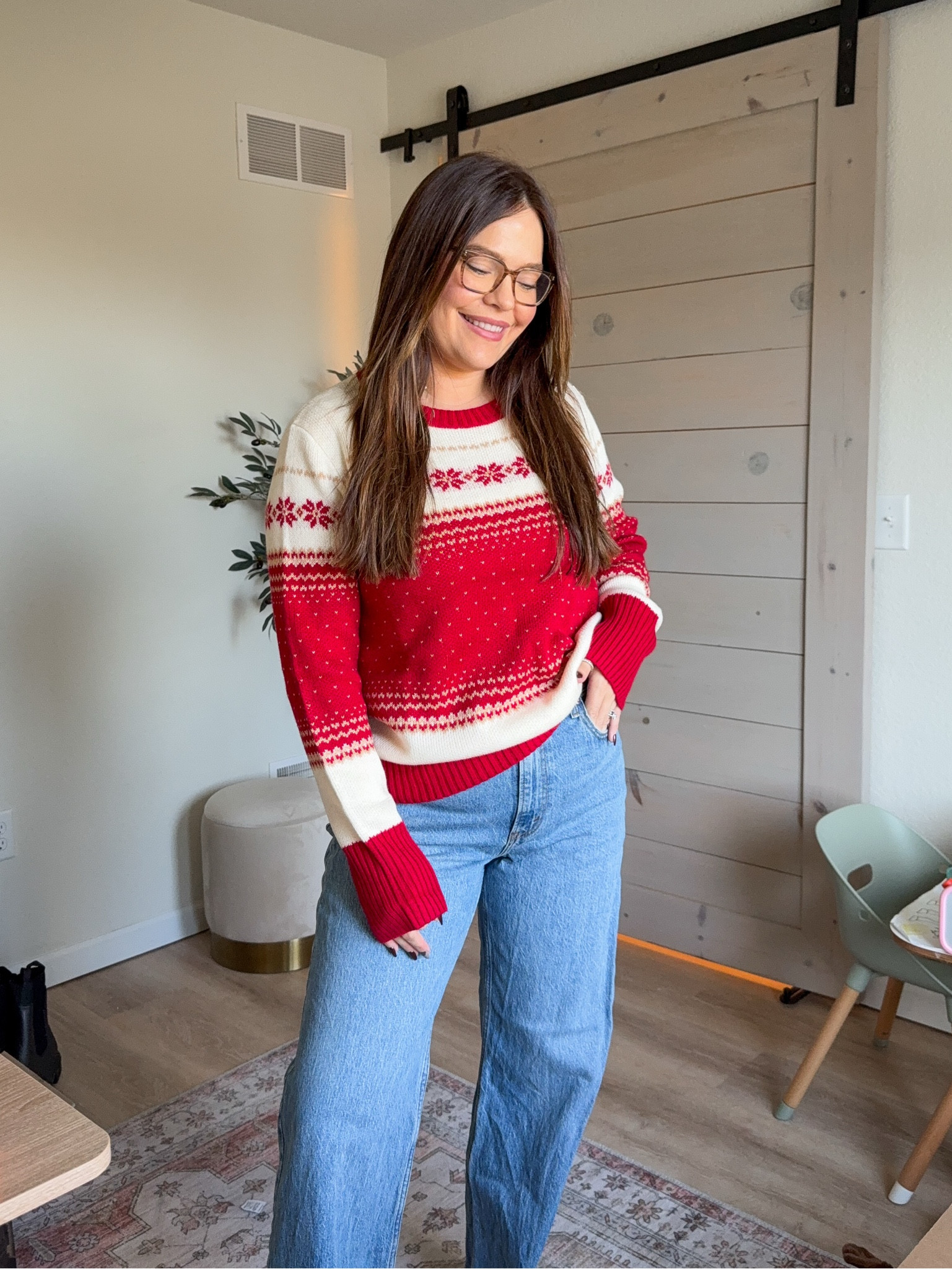 Holiday fair isle sweater / Christmas sweater - size XL (sized up one) - jeans are true to size 

Use code KELSIE15 for 15% off at Baltic born 

#LTKHoliday 

#LTKStyleTip #LTKMidsize