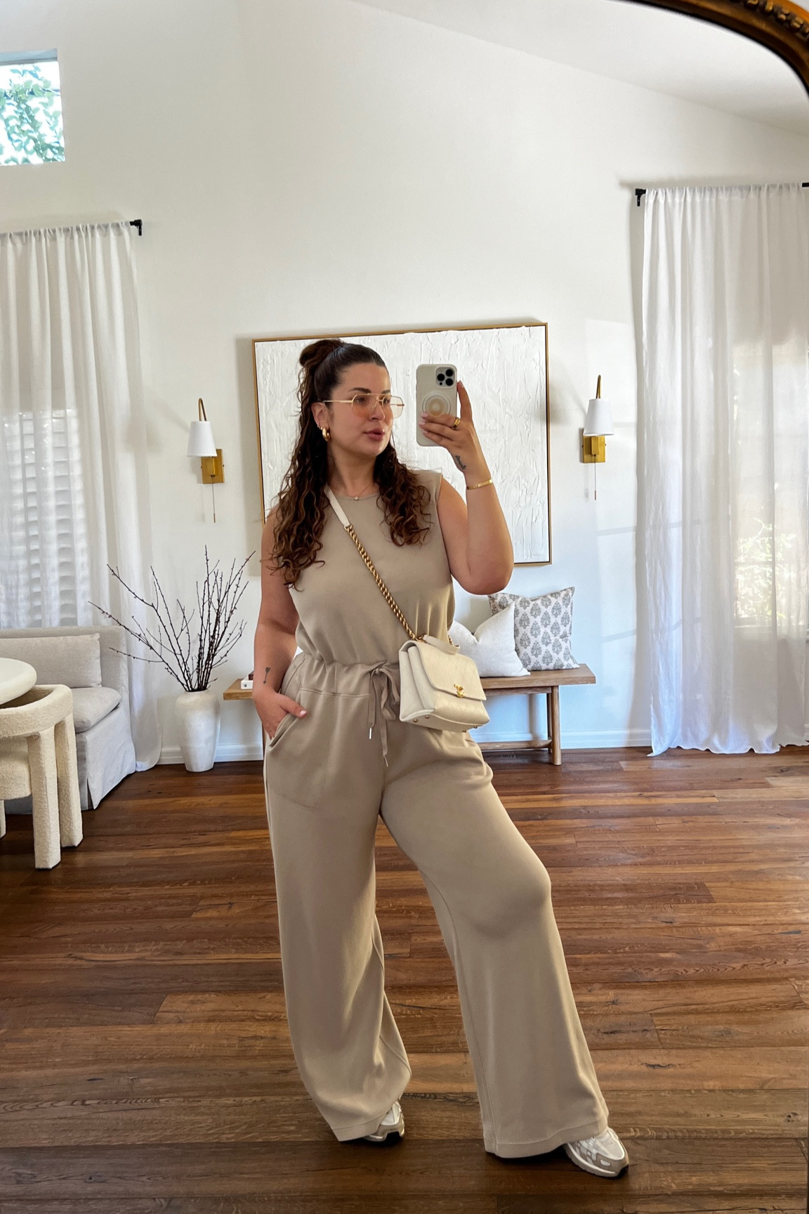 SIZED UP to a 2X Tall in jumpsuit for slouchy fit — size up if you want the same fit! I am 6’0” for reference 

#LTKplussize #LTKmidsize