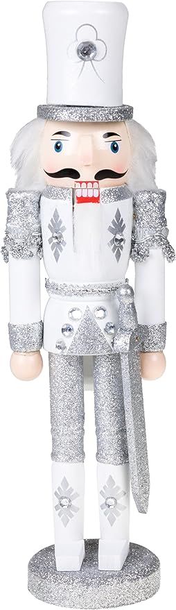 Clever Creations Silver Soldier 12 Inch Traditional Wooden Nutcracker, Festive Christmas Décor f... | Amazon (US)