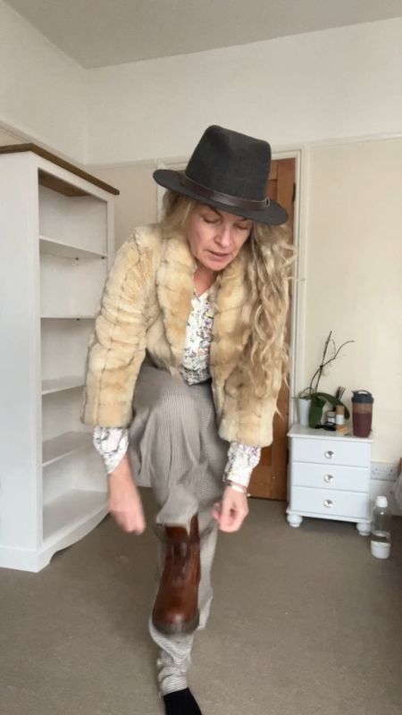 Off out to a refill store in a pre loved outfit! #fedora #leatherbackpack #rolltopbag #fauxfurcoat #drmartens

#LTKSeasonal #LTKstyletip #LTKshoecrush