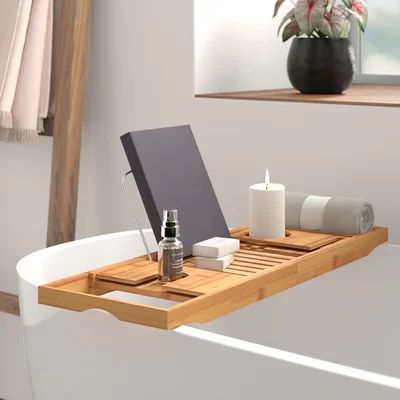 Bellinger Bamboo Bathtub Caddy Tray Ebern Designs | Wayfair North America