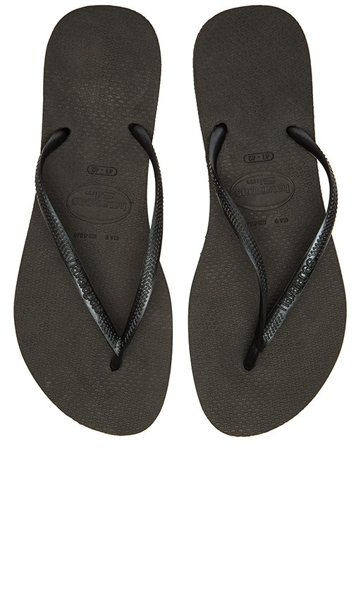 Slim Flip Flop in Black | Revolve Clothing (Global)