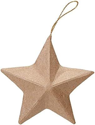 Darice DIY Crafts Paper Mache Ornament 3.25" Star (12-Pack) 2809-10 | Amazon (US)
