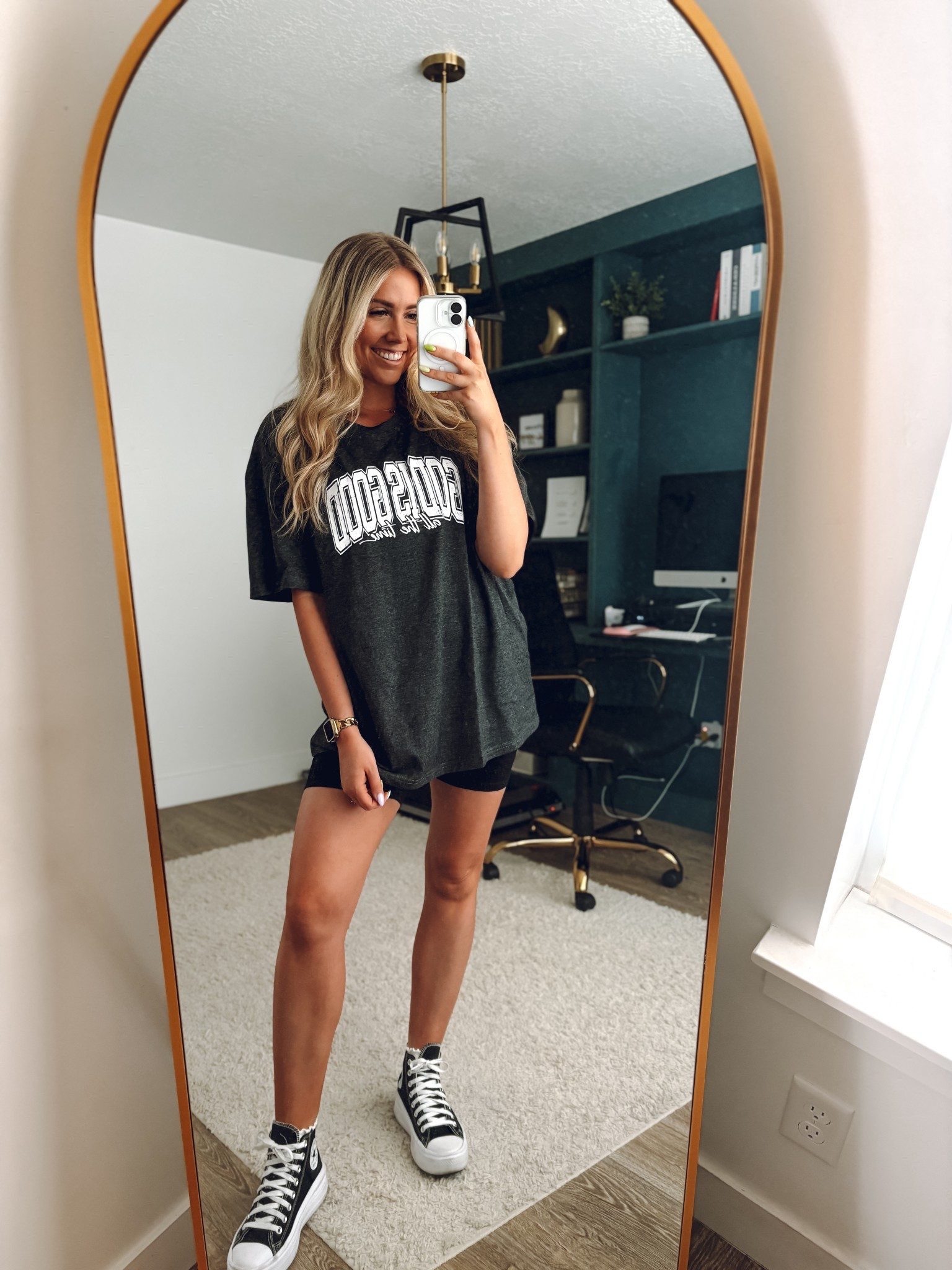 Forrest Frank Concert Outfit! 
God is Good all the time tshirt: sized up to an XL for a super oversized fit!! I’d say it probably true to size! 
Biker shorts: true to size (7 inch inseam)
Converse: true to size and comfortable 

| Forrest frank concert outfit | christian tshirt 


#LTKFindsUnder100