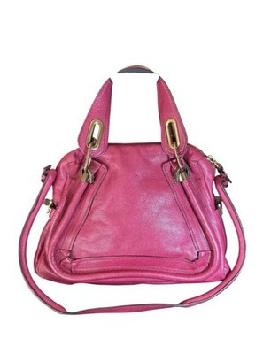 Chloe Paraty Raspberry Leather Top Handle 2way Satchel Bag Medium With Bag Charm | eBay AU
