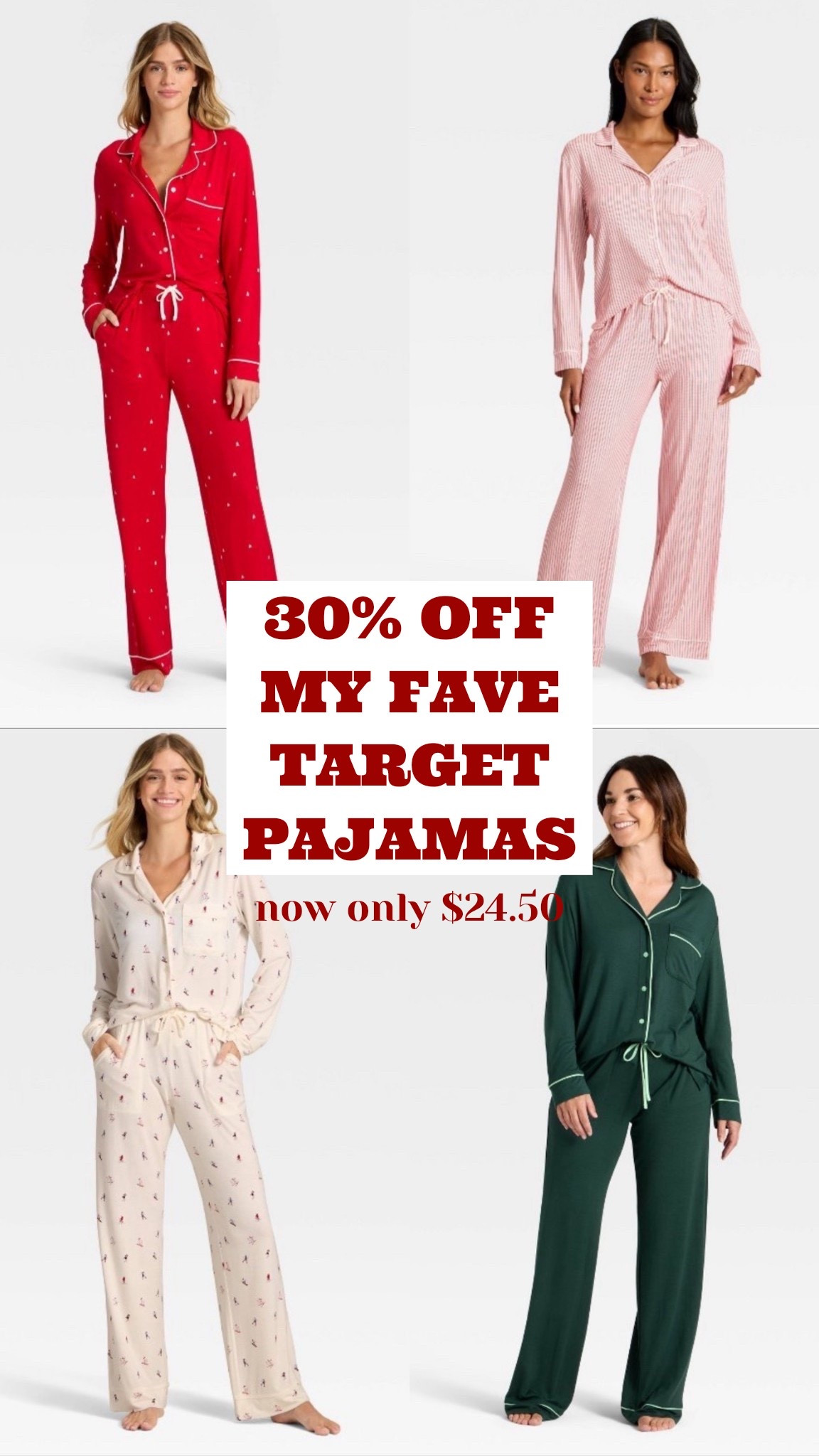 30% off my fave Target pajamas!! These are SO soft, I can’t believe they are under $25

#LTKHoliday #LTKSaleAlert #LTKFindsUnder50