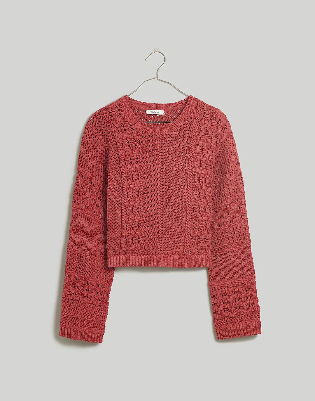 Crochet-Knit Crop Sweater | Madewell