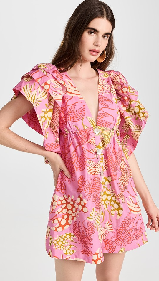 Mixed Lobsters Pink Mini Dress | Shopbop