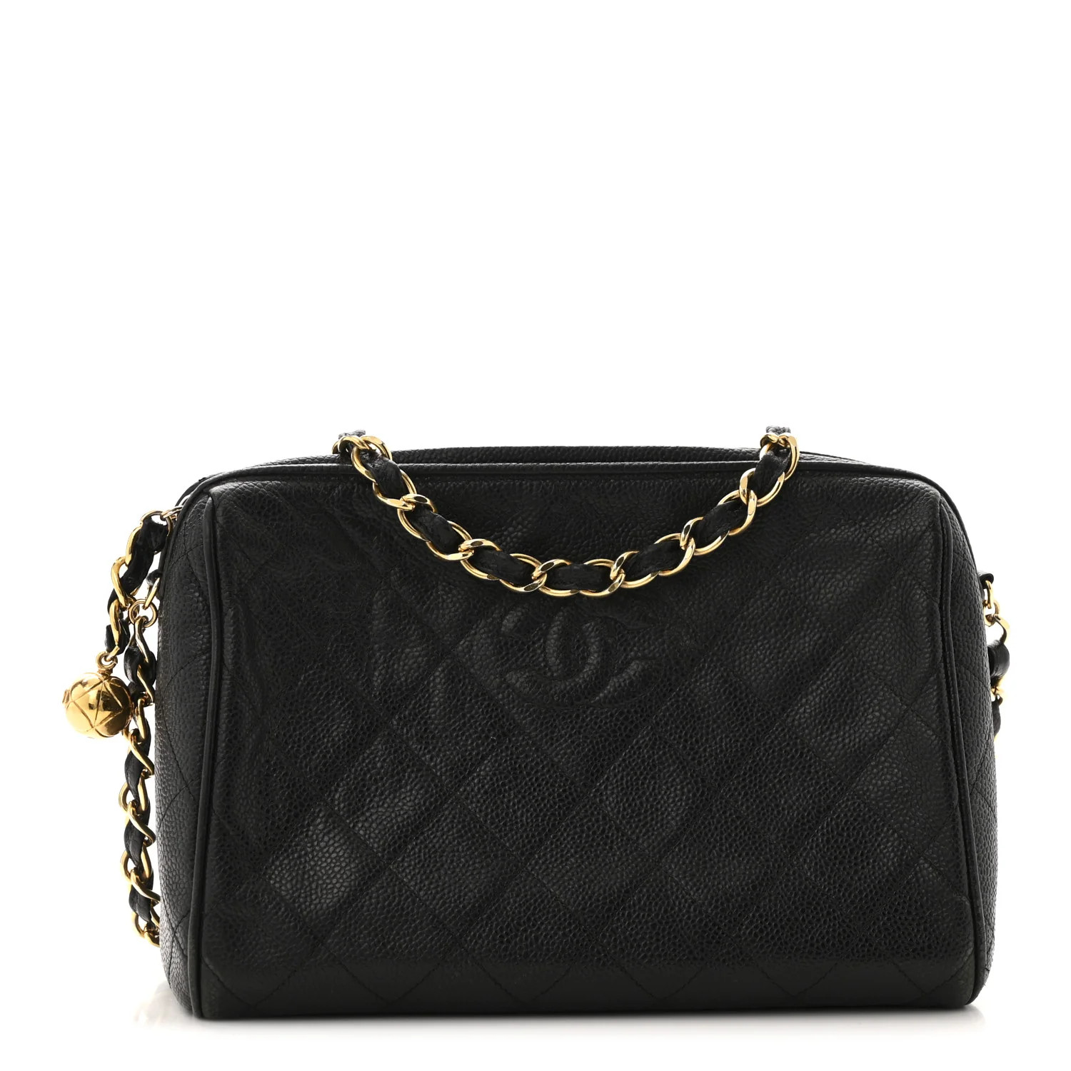 Chanel Caviar Quilted Camera Case Black 1750581 | FASHIONPHILE (US)